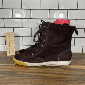 Keds Champion Slouch Brown Suede Lace Up Sneaker Booties Women’s size 7.5